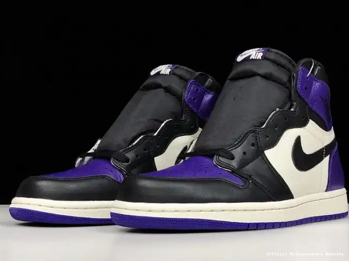 Official Maikesneakers 1 Purple 555088-501 Air Jordan Court 0403